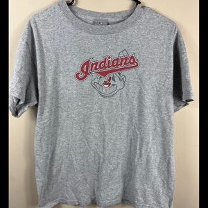 Cleveland Indians Chief Wahoo Gray Tshirt baseball MLB  Tribe Medium guardians